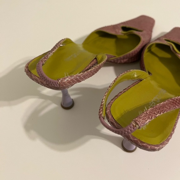 Vintage Sergio Rossi Python Slingback Heels - Picture 8 of 8